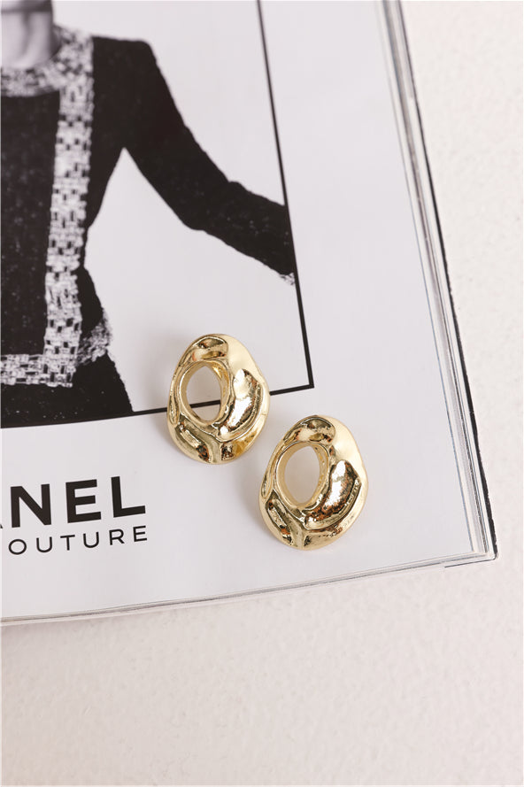 14k Gold Plated Luxe Styling Earrings Gold
