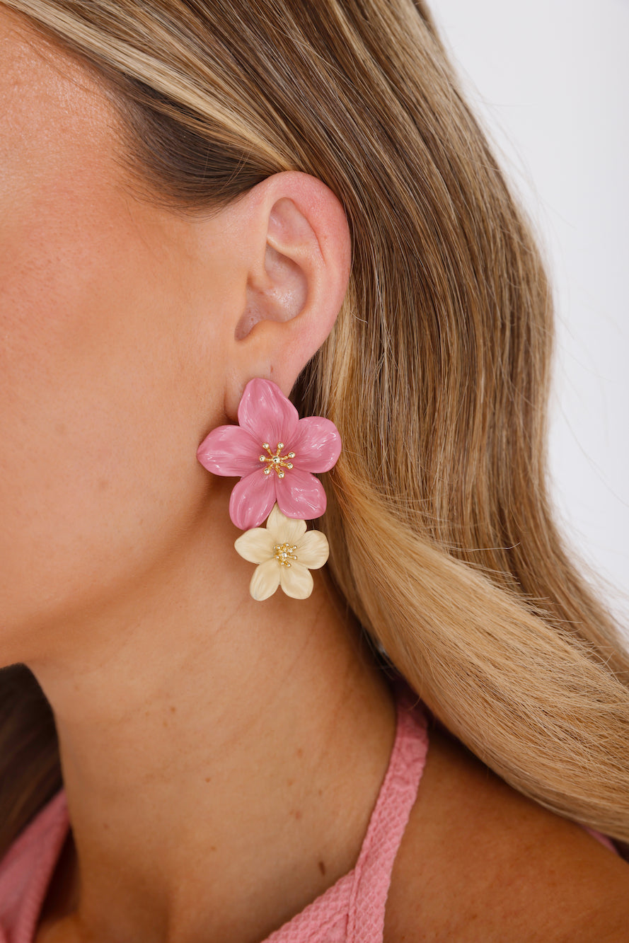 18k Gold Plated Hibiscus Dream Earrings Gold