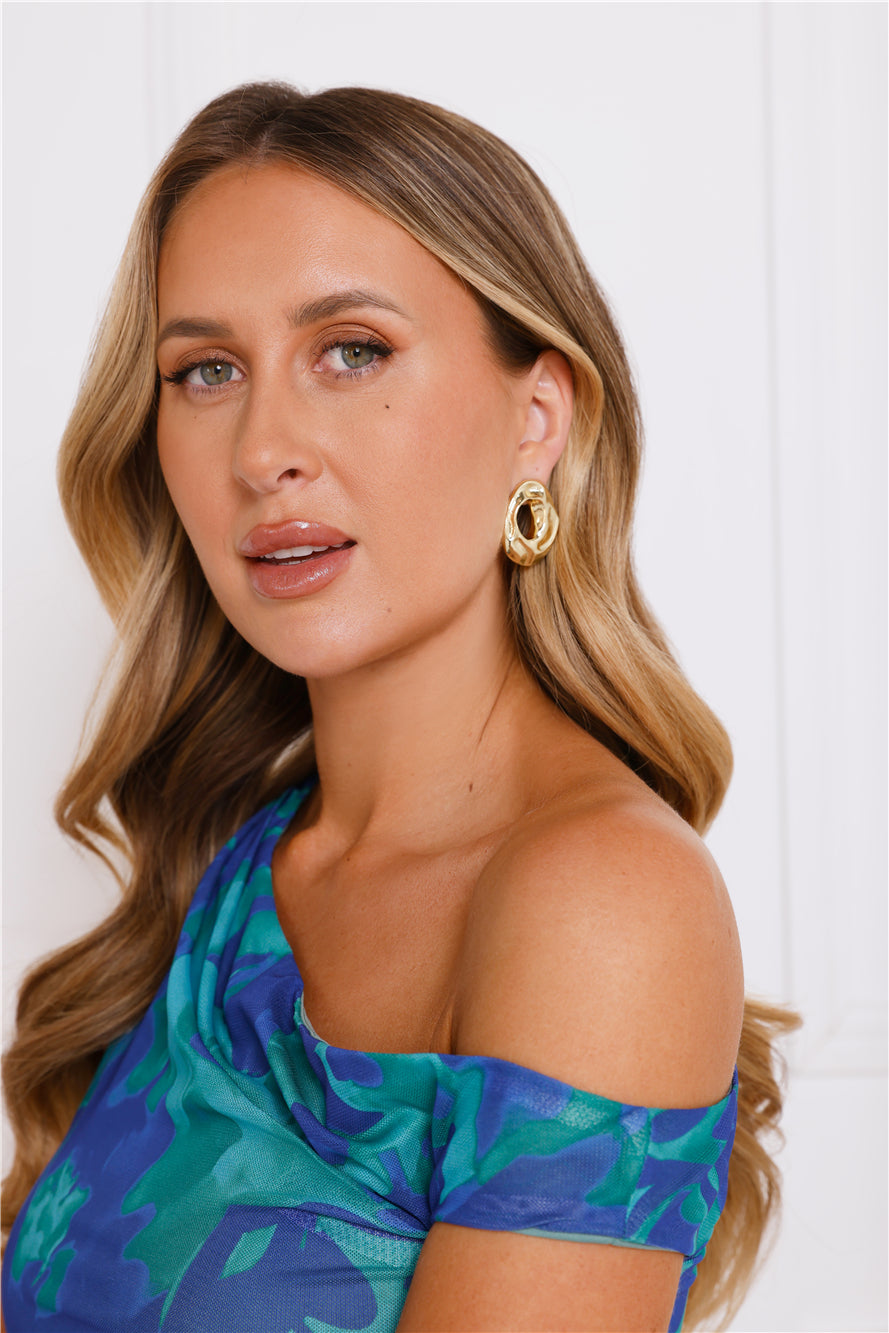 14k Gold Plated Luxe Styling Earrings Gold