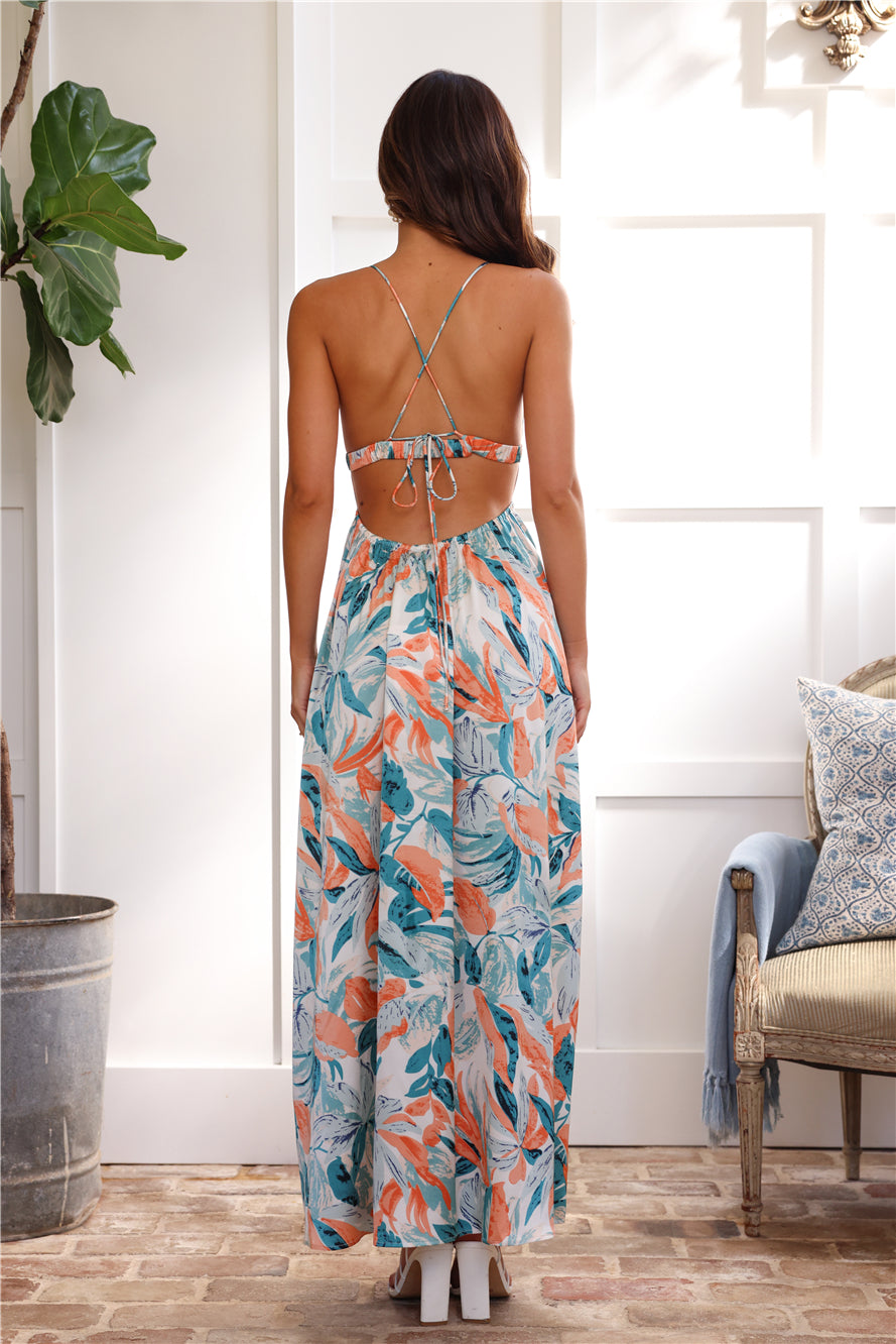 HELLO MOLLY Moment In Bloom Maxi Dress Green