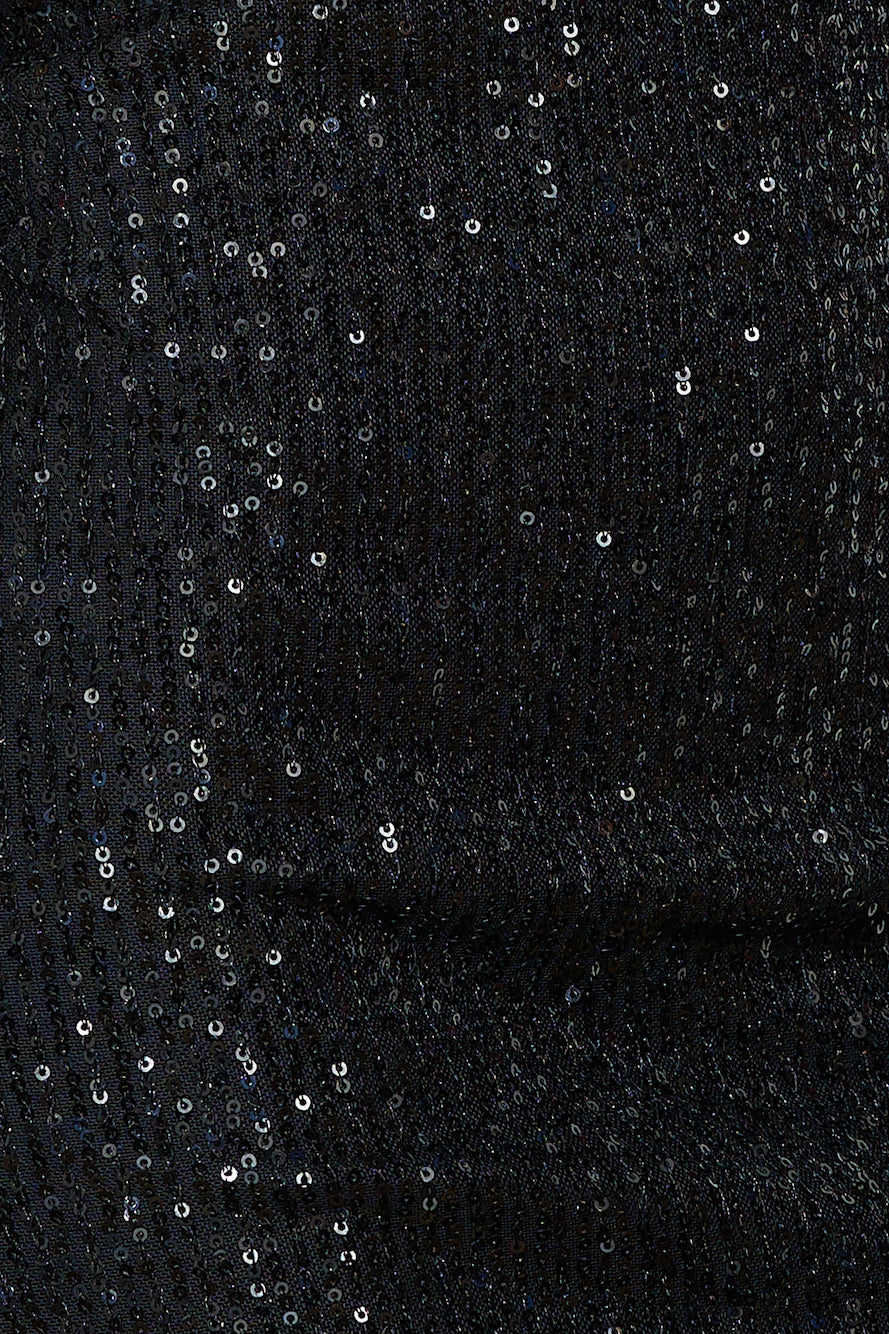 Mystical Sights Sequin Dress Black