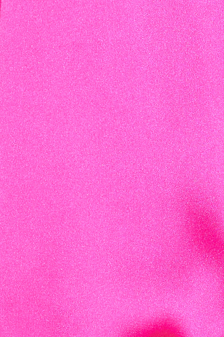 Go Smooth Satin Crop Shirt Hot Pink