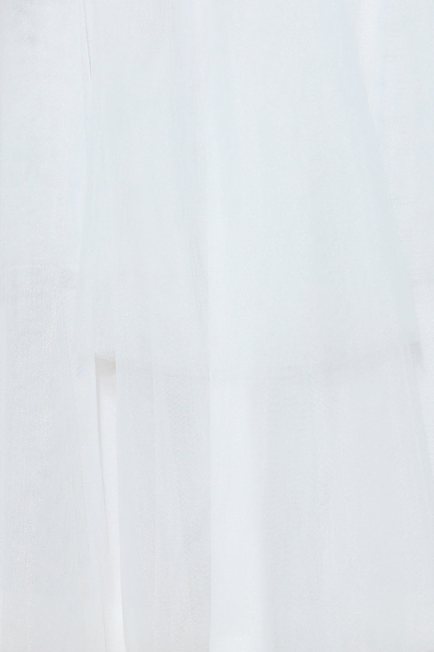 Red Carpet Girl Tulle Mini Dress White