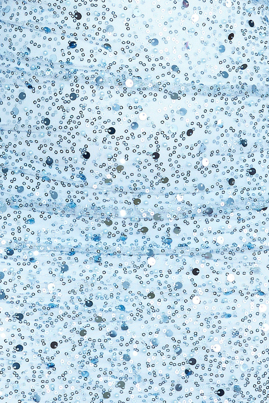 Queen Status Sequin Mini Dress Blue