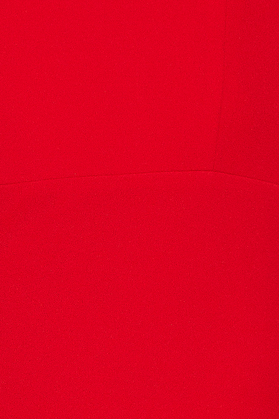 Girl In The Shadow Midi Dress Red