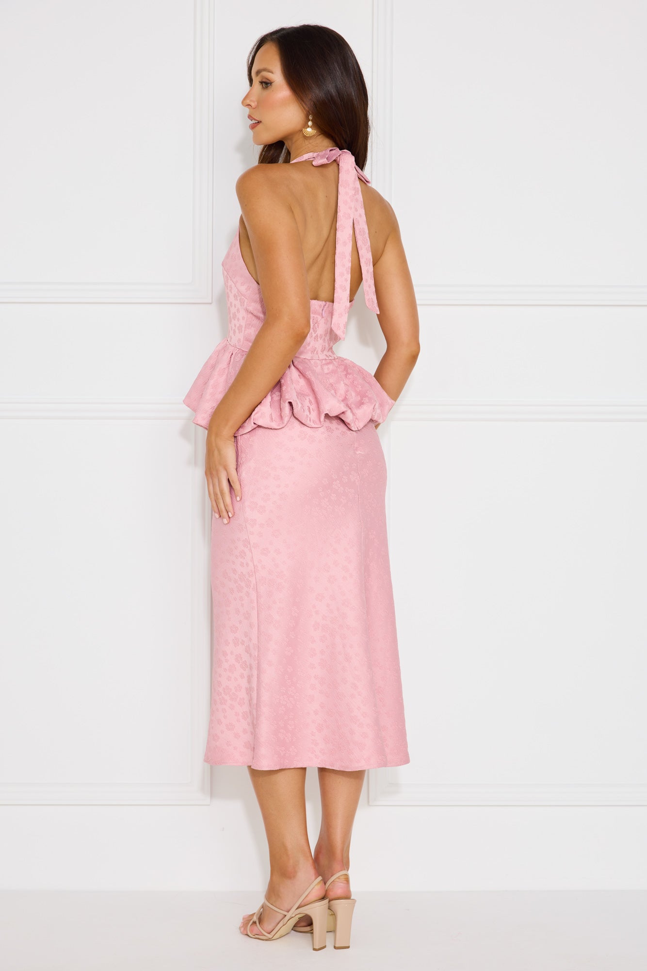 Yasmine Halter Bubble Top Pink