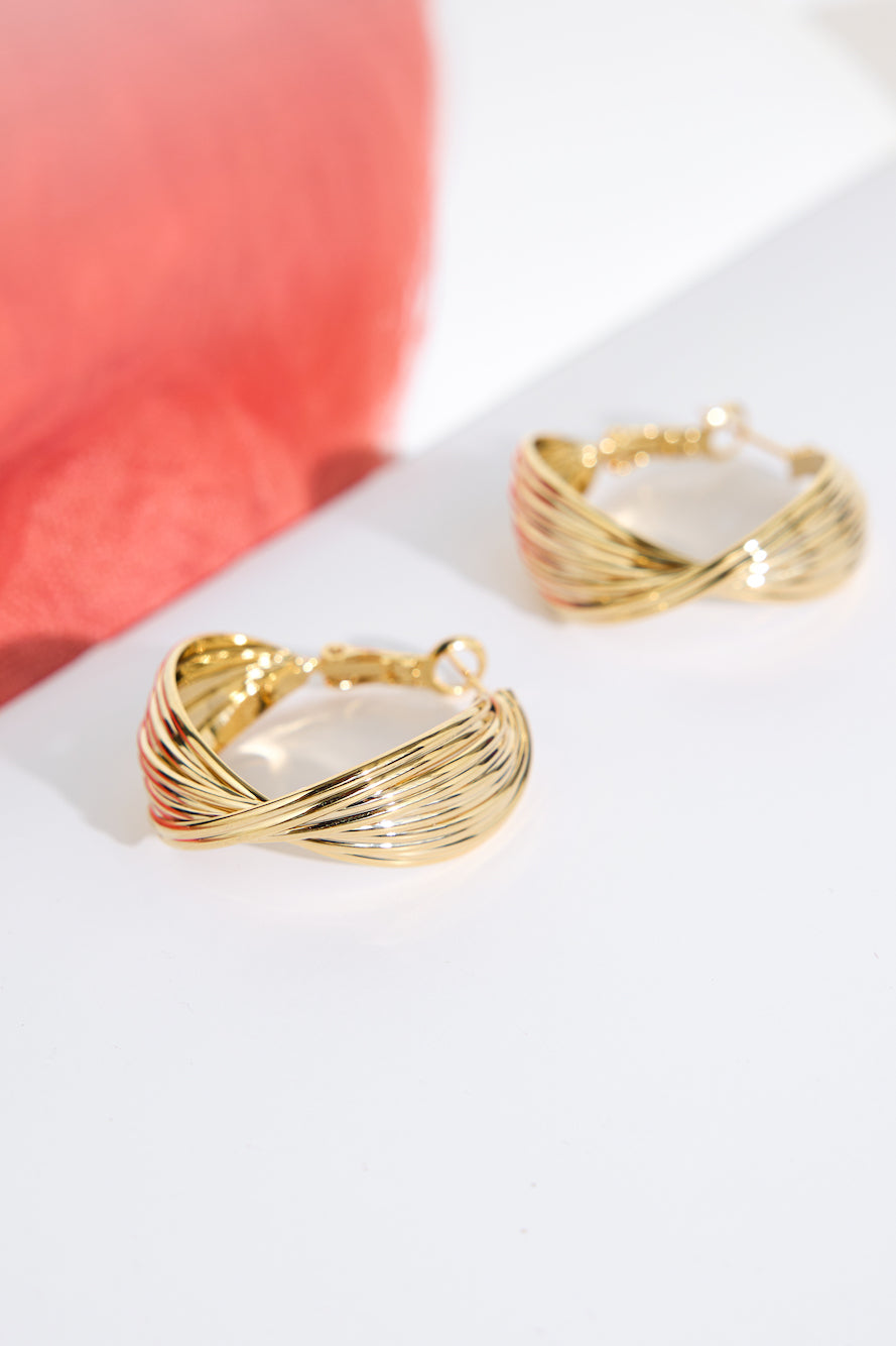 Radiant Hoop Earrings Gold