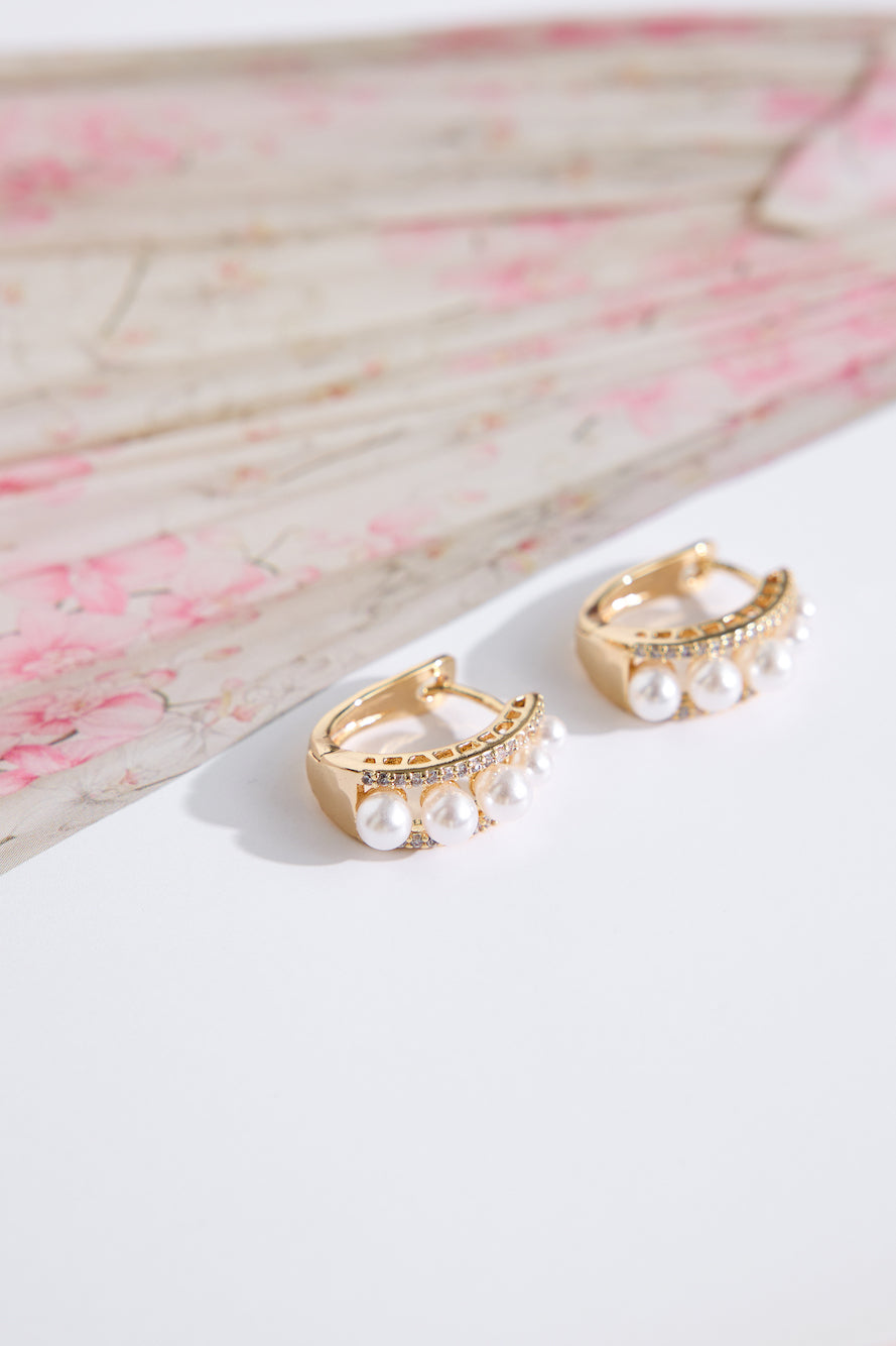 18k Gold Plated Becca Earrings Gold