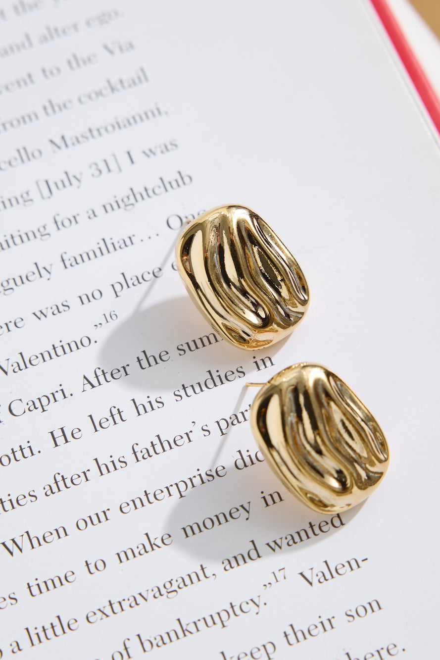 18k Gold Plated Cherub Earrings Gold