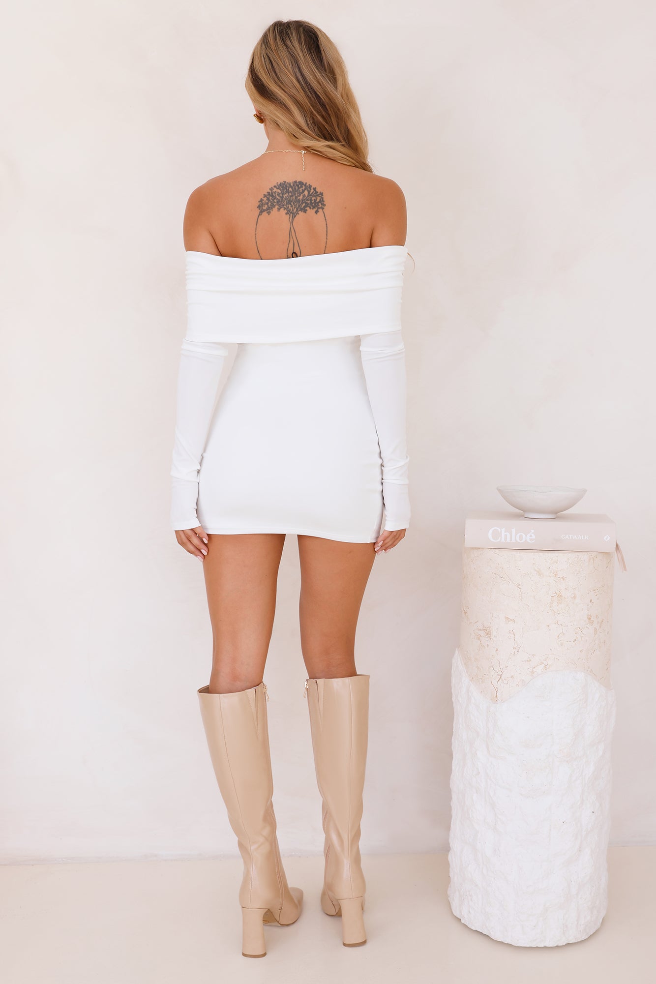 Isadora Mini Dress Porcelain