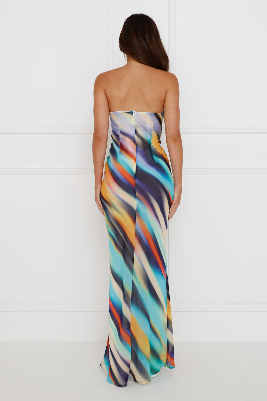 Velzy Strapless Dress Ainsley Print