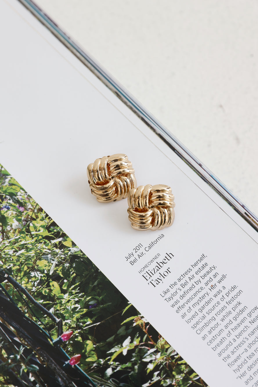 18k Gold Plated Shimmer Earrings Gold