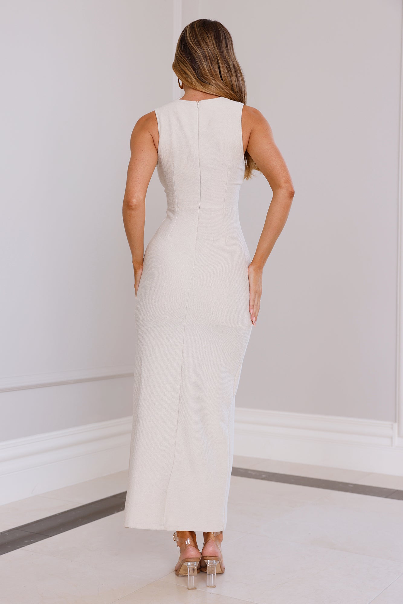 Stylish Starlet Maxi Dress Beige