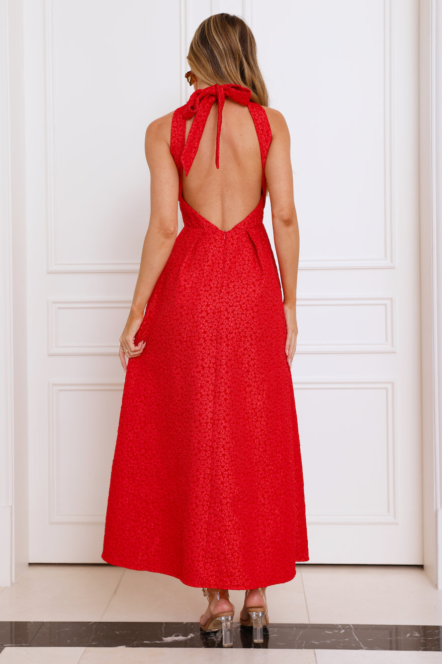 Romance In Paris Maxi Dress Red
