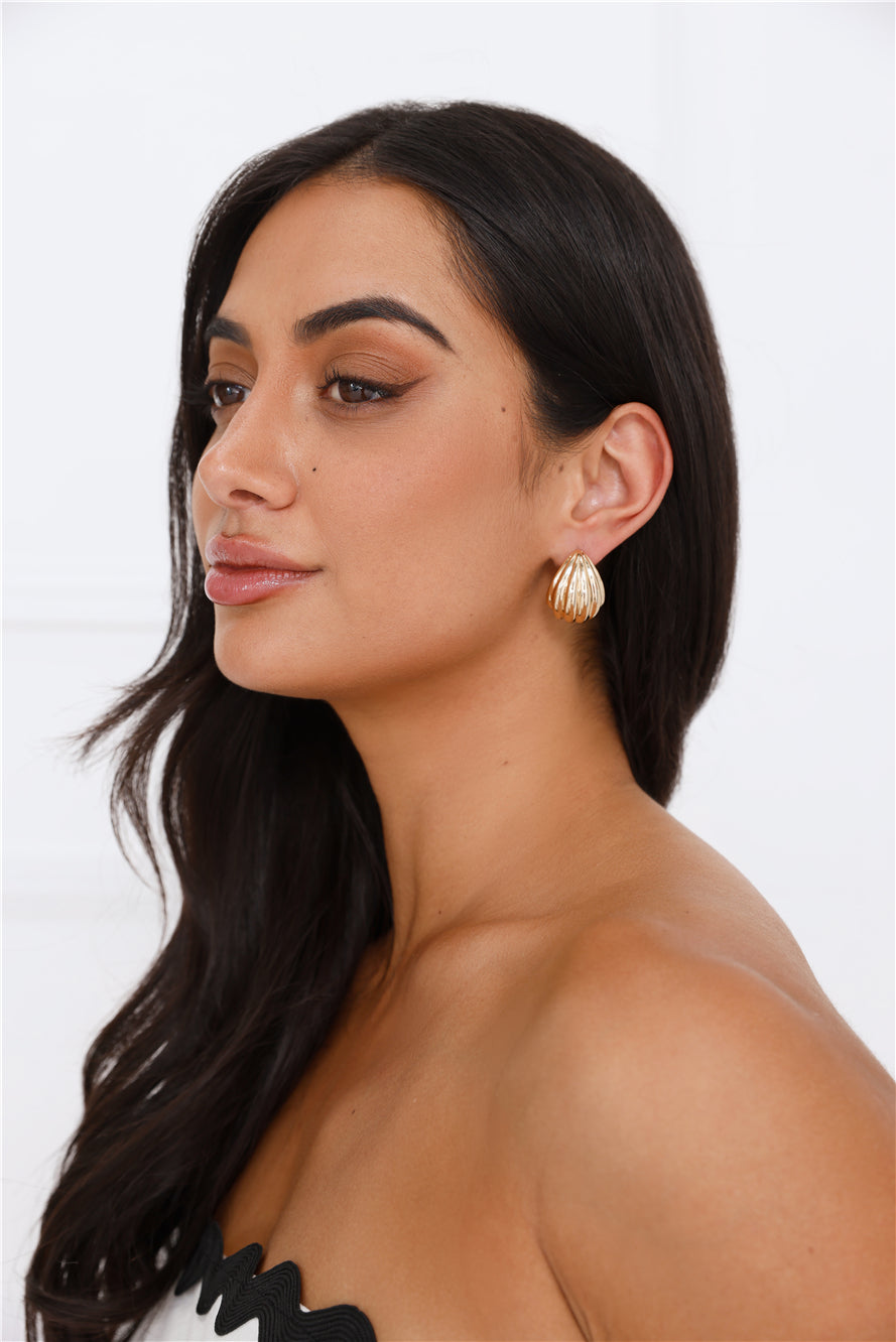 18k Gold Plated Fashion Spark Earrings Gold