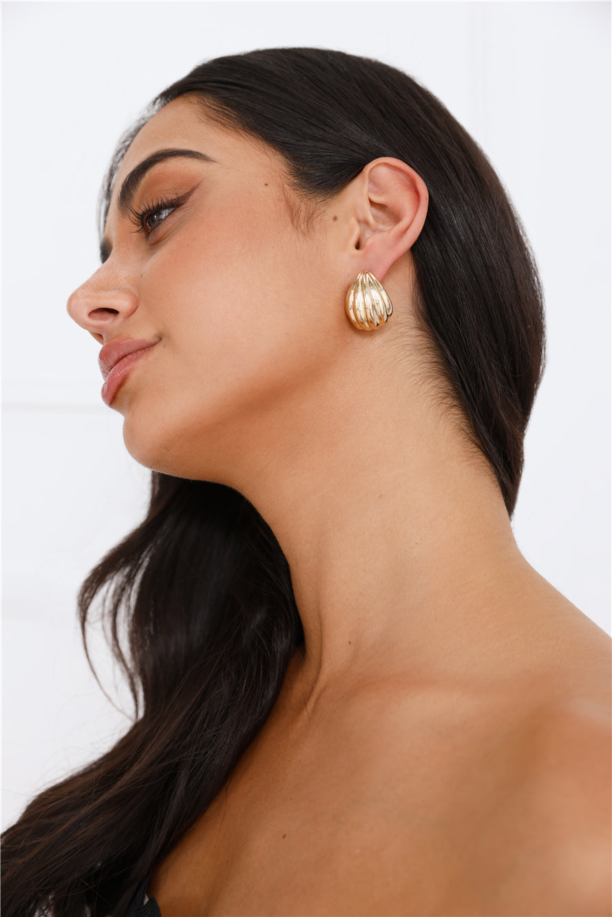 18k Gold Plated Fashion Spark Earrings Gold