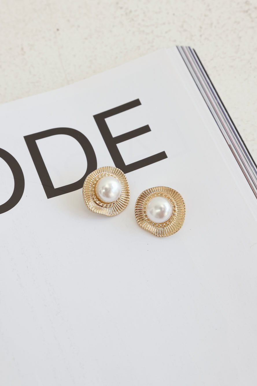 18k Gold Plated Pearl Dream Earrings Gold