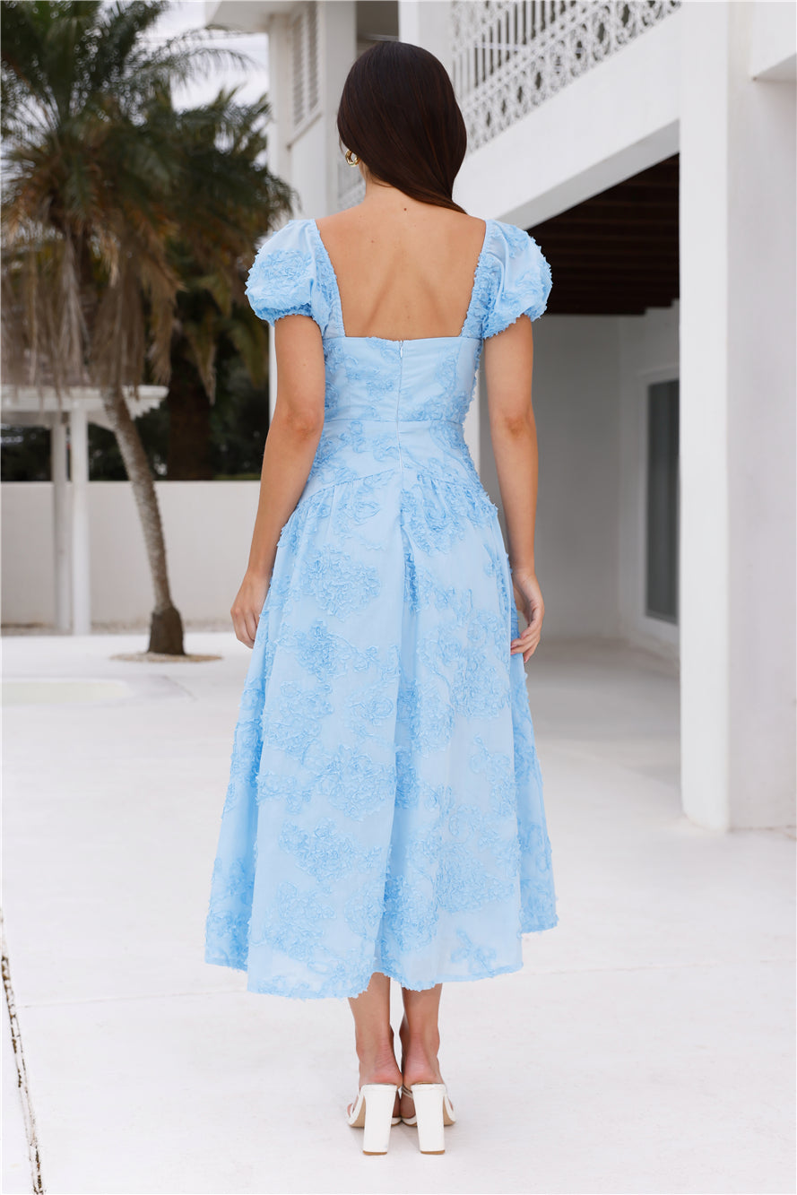 Experience Best Dressed Midi Dress Blue