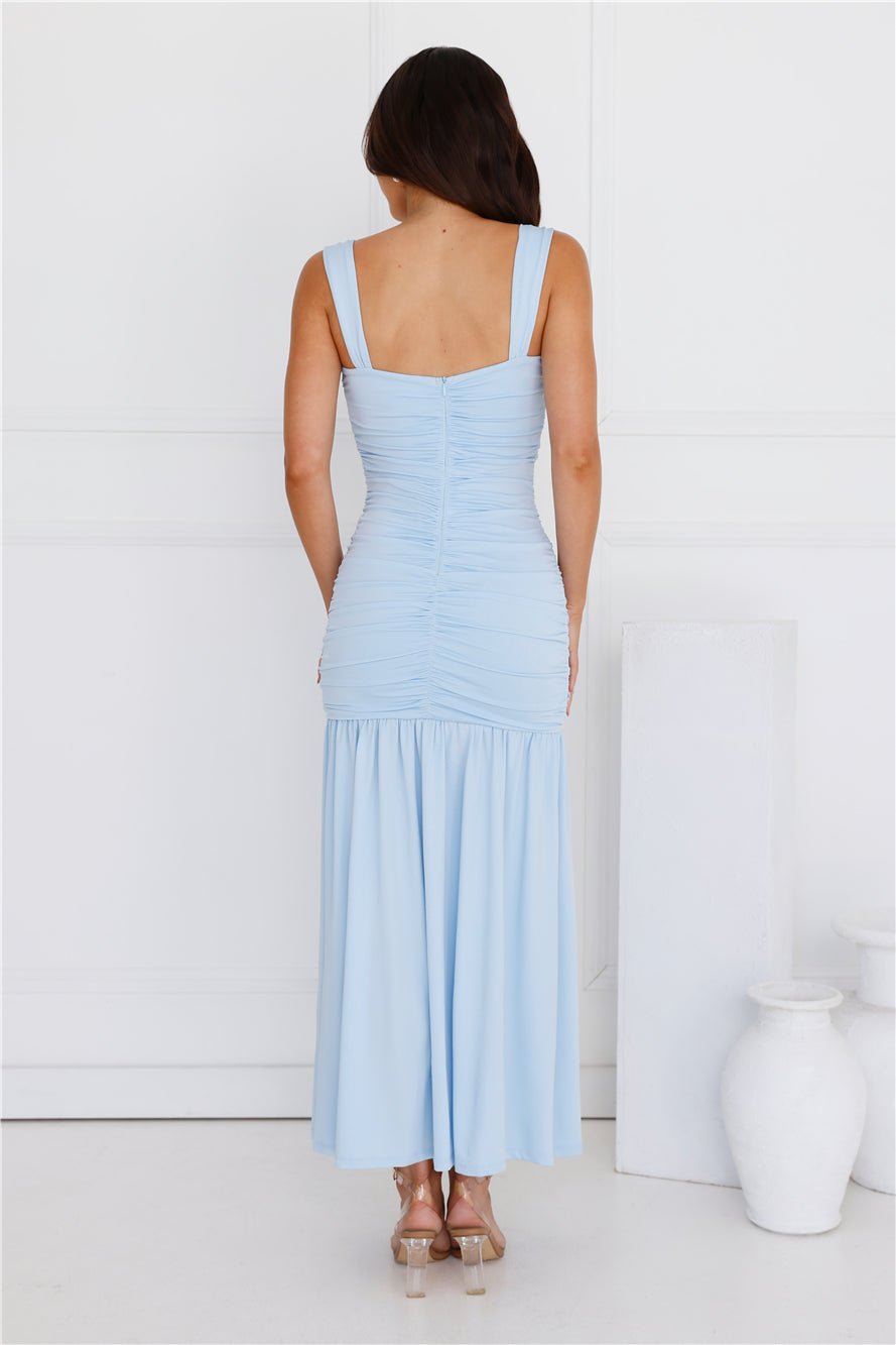 Peachy Dream Maxi Dress Blue