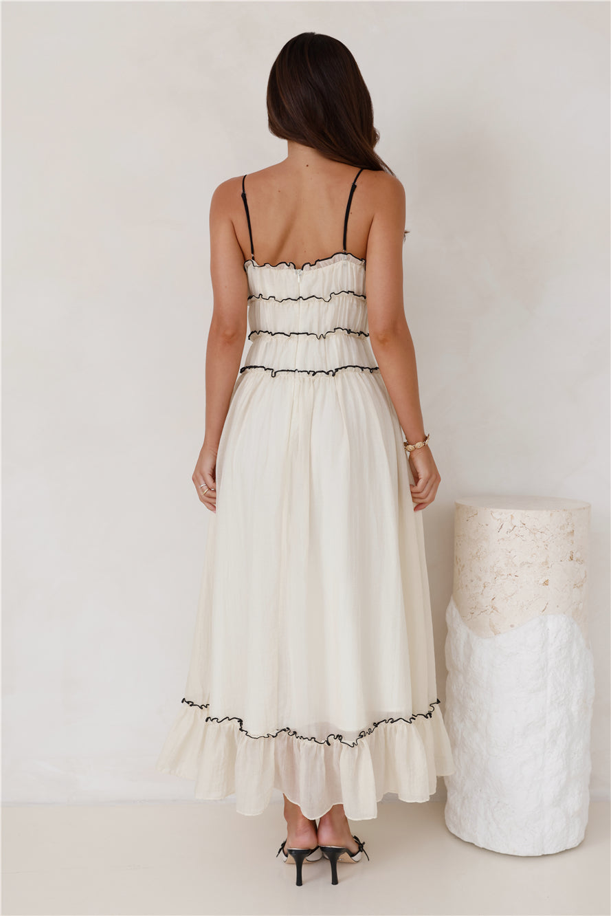 Season Beam Maxi Dress Beige