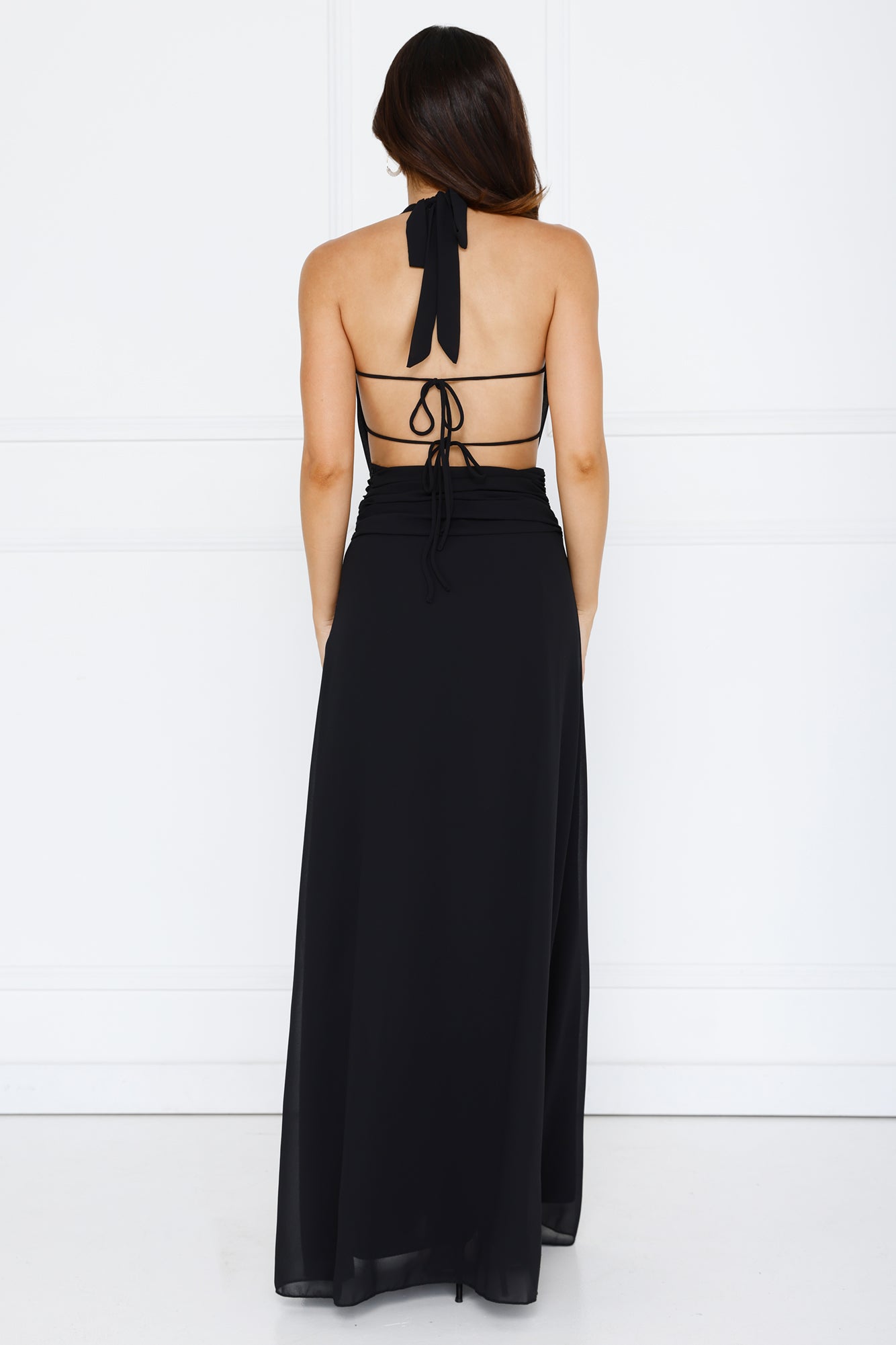 Trixie Halter Maxi Dress Black