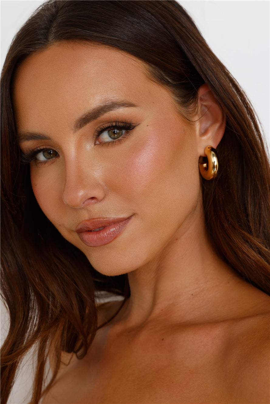 18k Gold Plated It Girl Hoop Earrings Gold