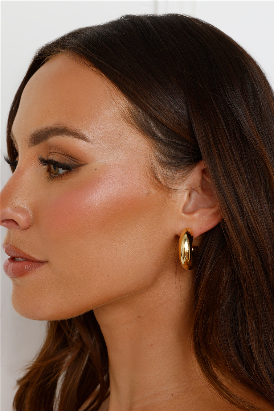 18k Gold Plated It Girl Hoop Earrings Gold