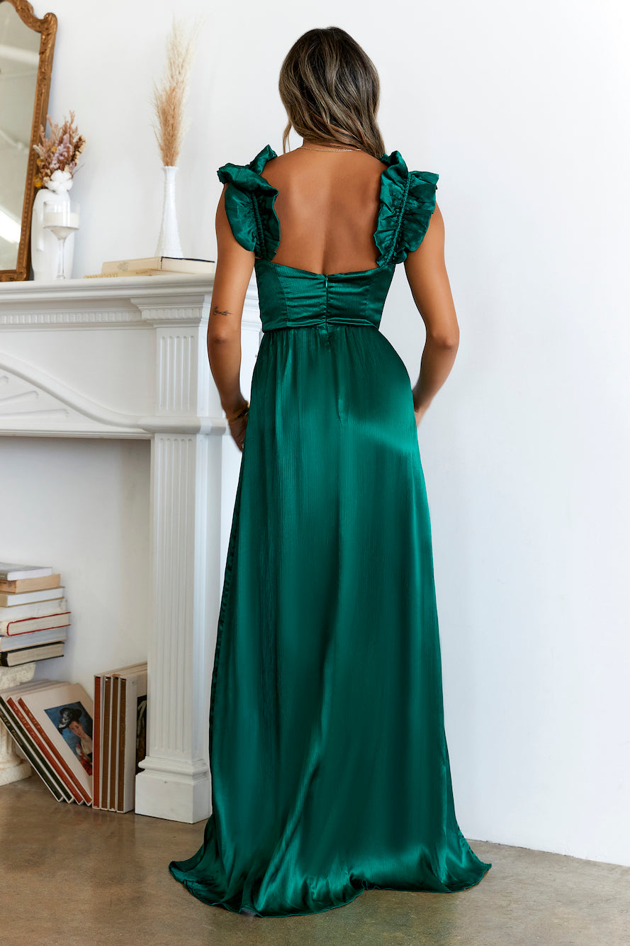 HELLO MOLLY Pretty First Impression Dress Forest Green