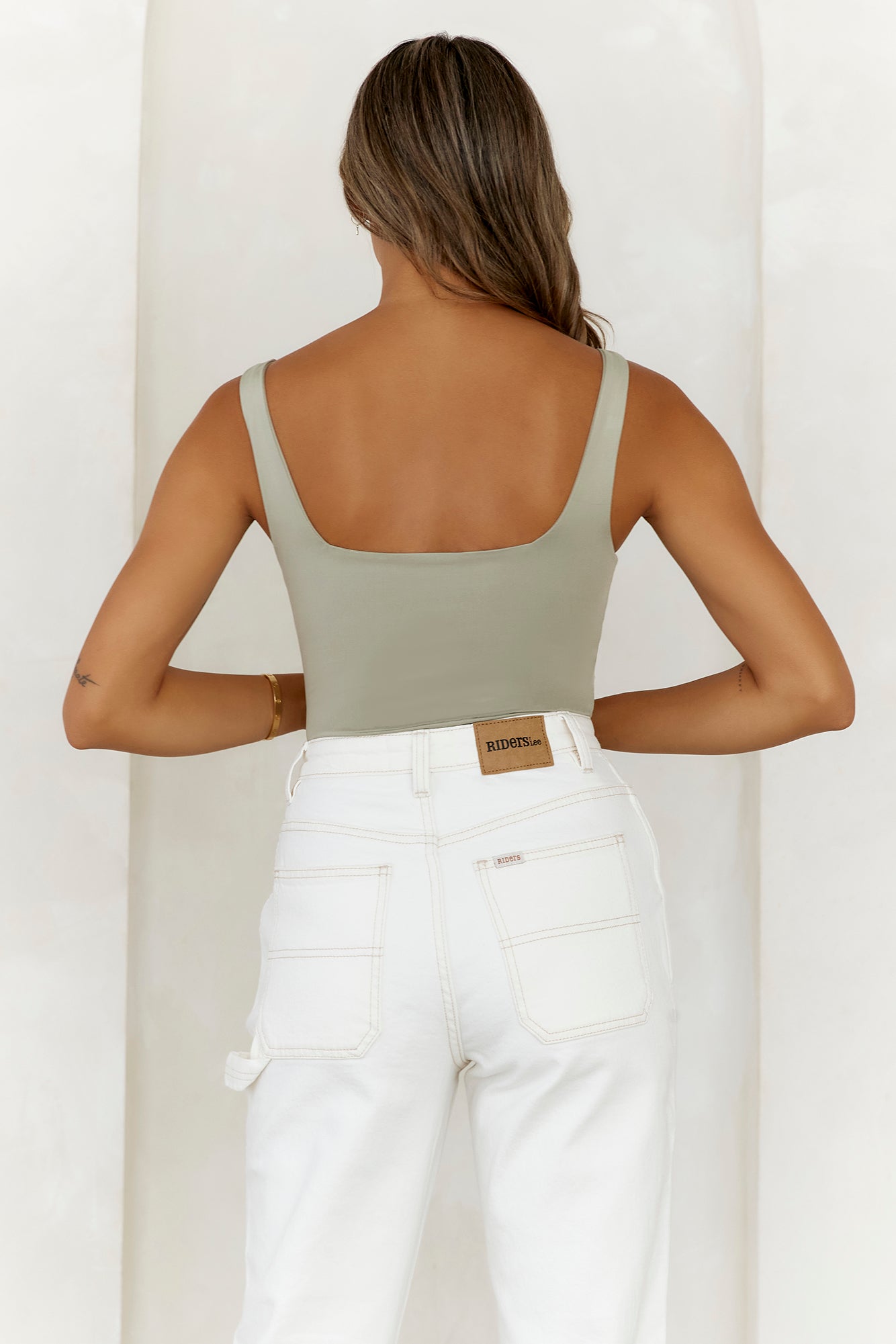 BASE Everyday Staple Singlet Top Sage