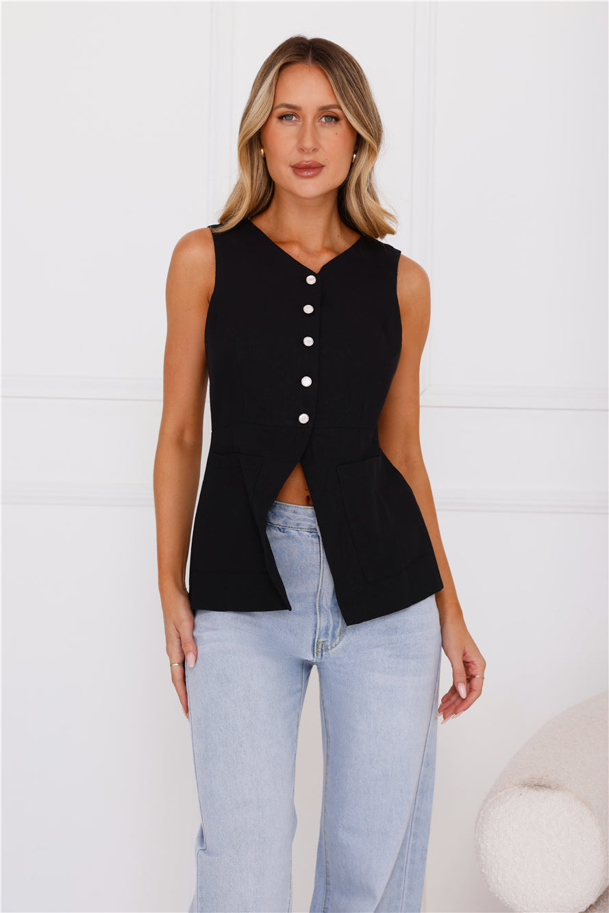 Refined Simplicity Top Black