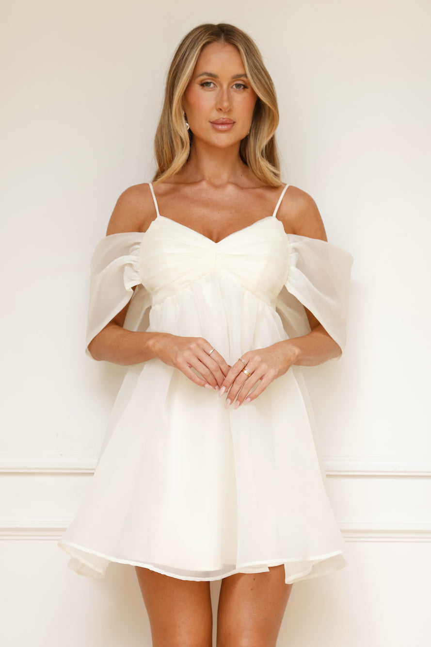 Embracing Formality Mini Dress Cream