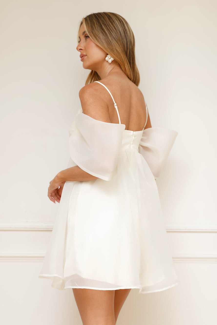 Embracing Formality Mini Dress Cream