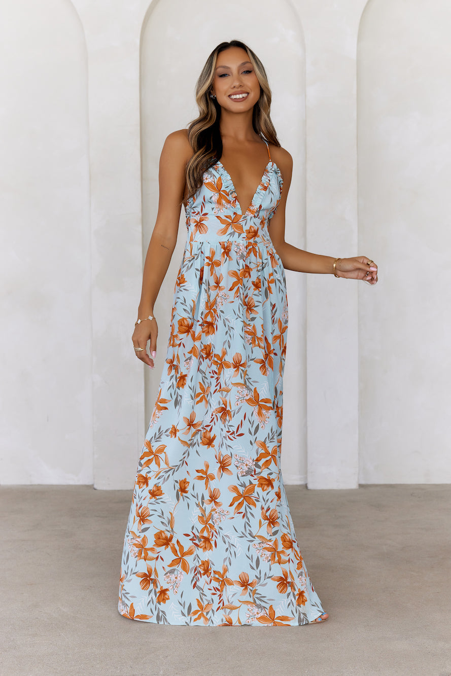 Whispers In The Garden Maxi Dress Mint
