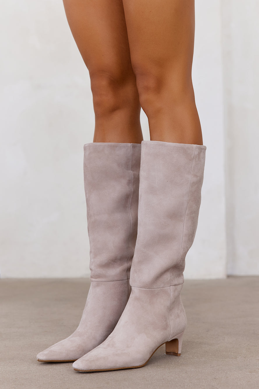 Dagne Boots Taupe Suede