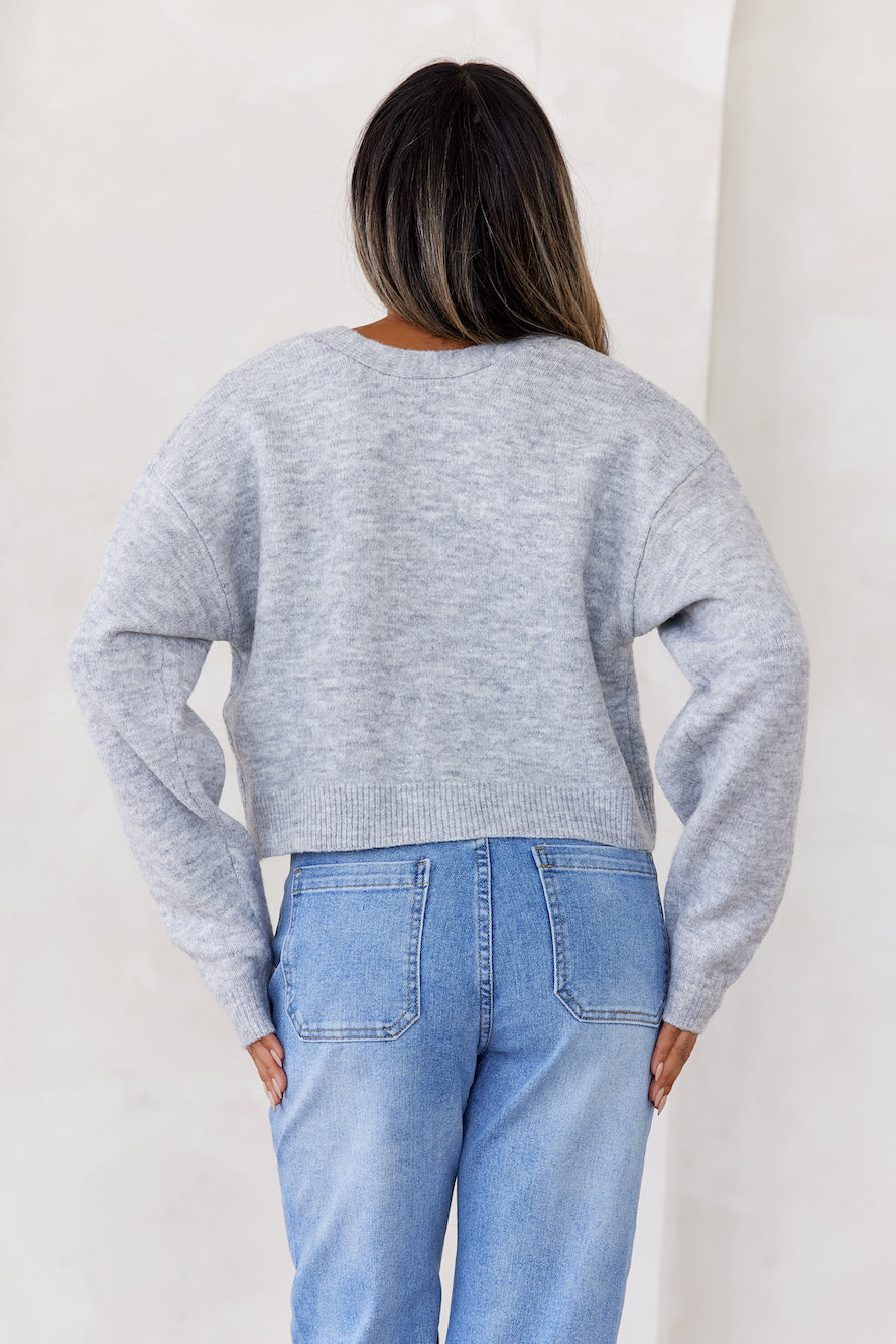Chill Season Knit Sweater Grey
