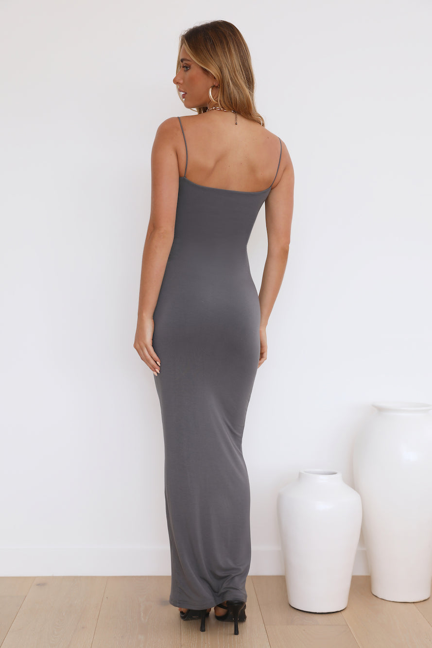 Repeat Wear Maxi Dress Charcoal