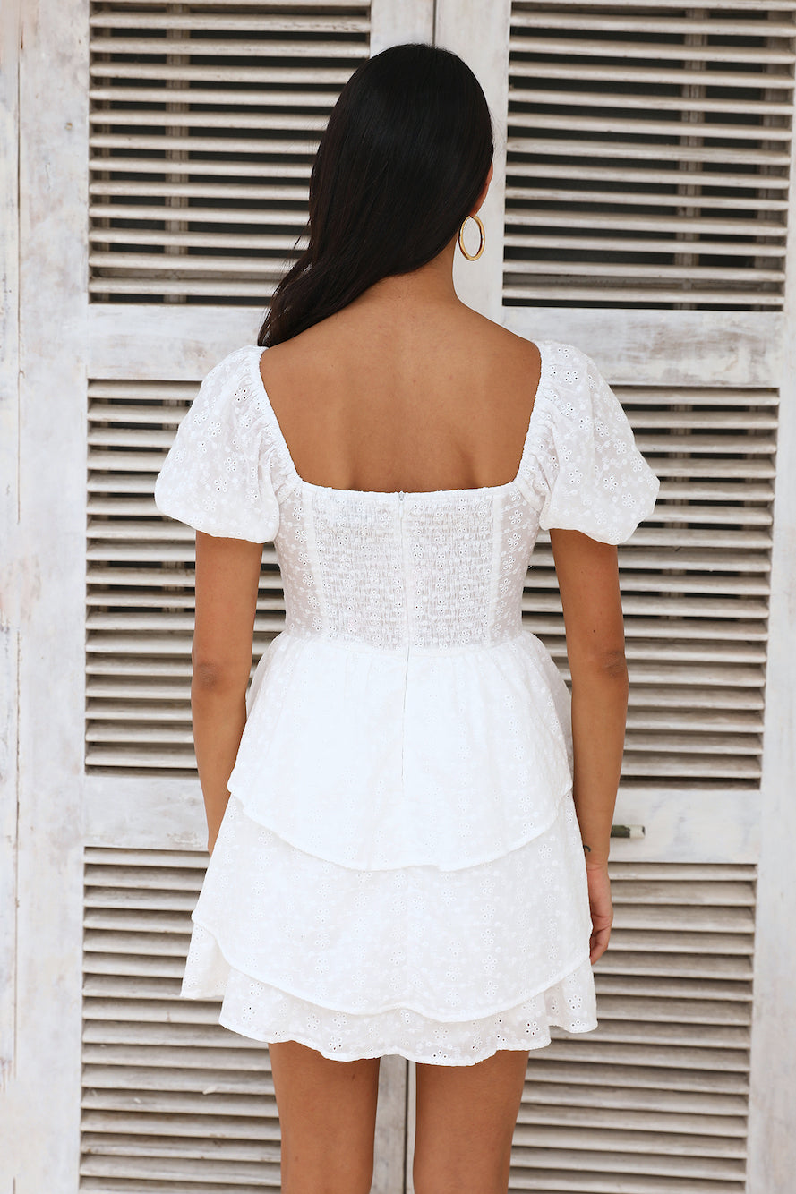 Be Cute Mini Dress White