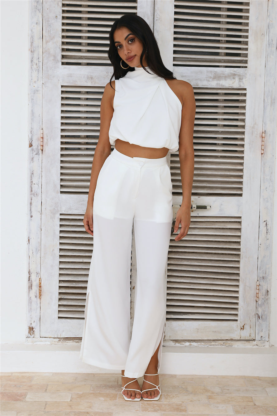 Style At Midnight Crop Top White