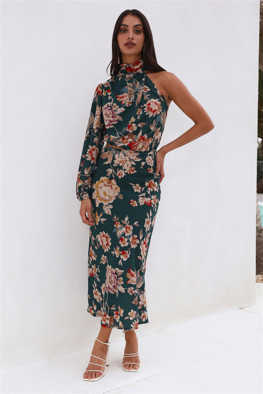 Love Your Needs Midi Dress Teal