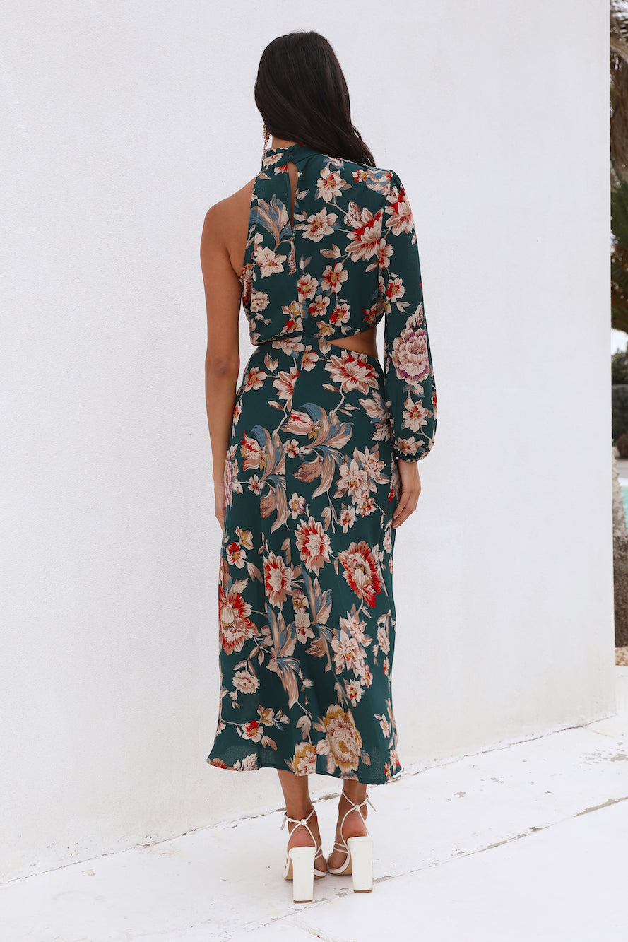 Love Your Needs Midi Dress Teal
