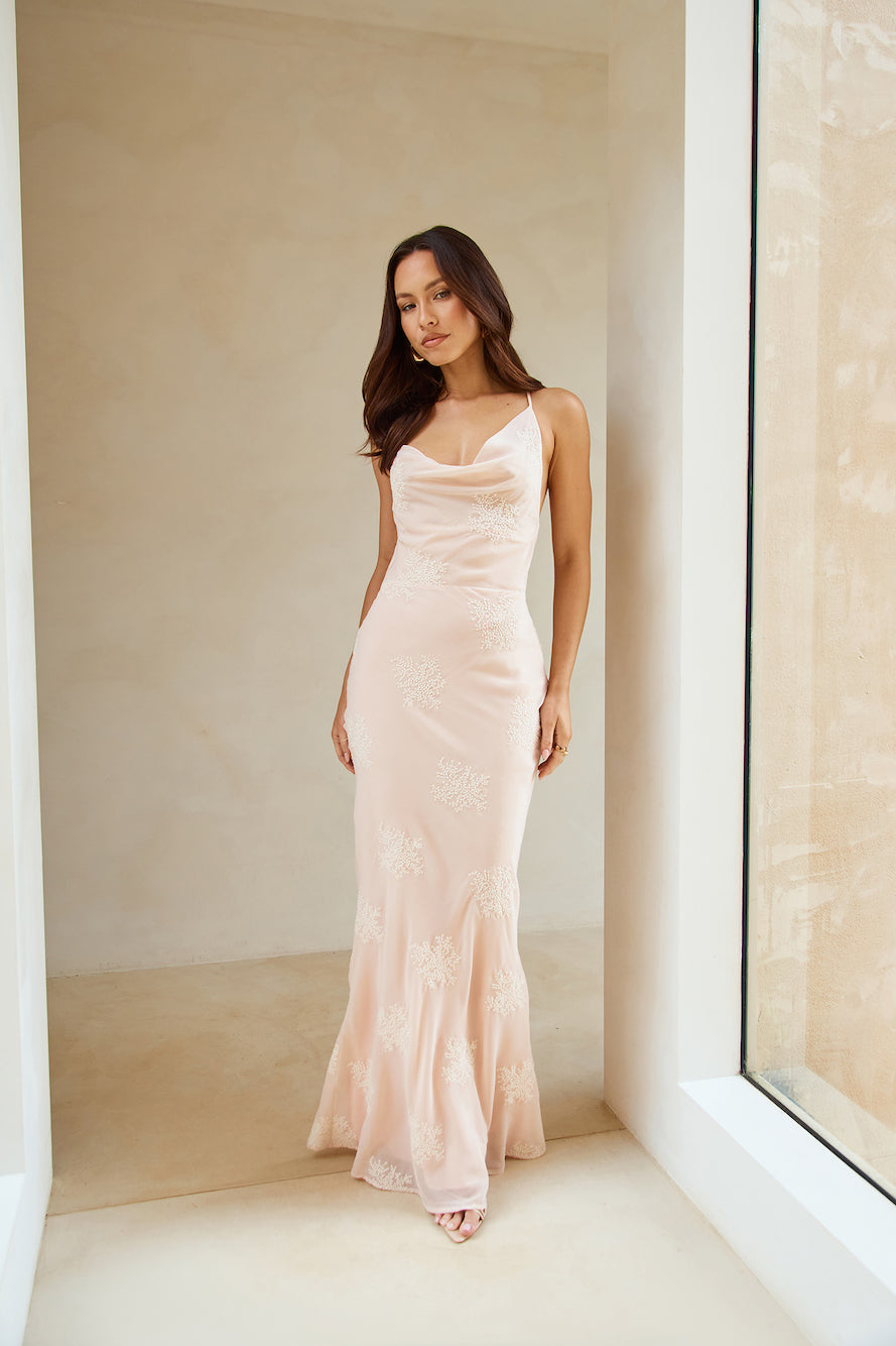 Sophisticated Beauty Maxi Dress Blush