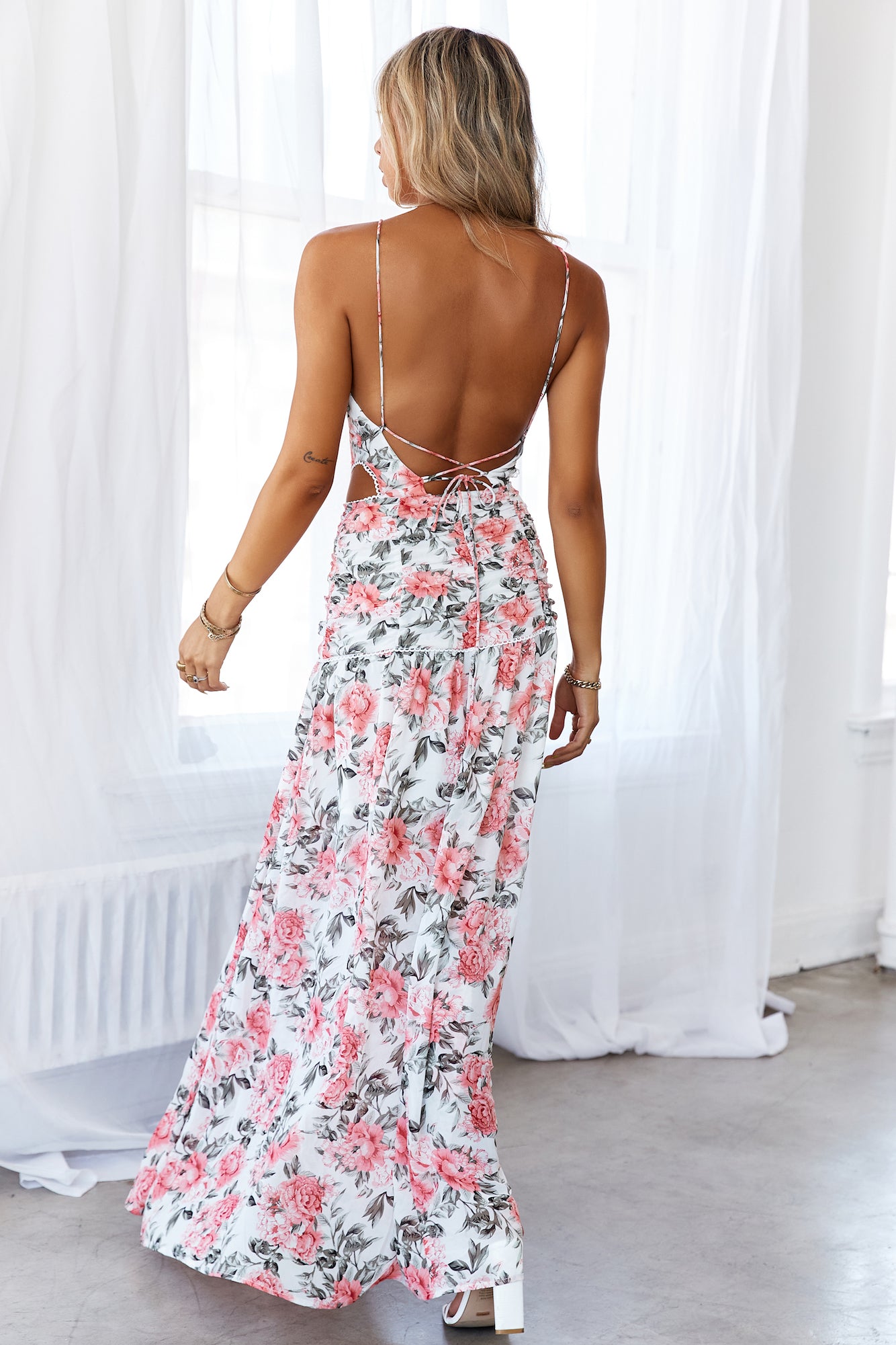 HELLO MOLLY Just Us Maxi Dress White