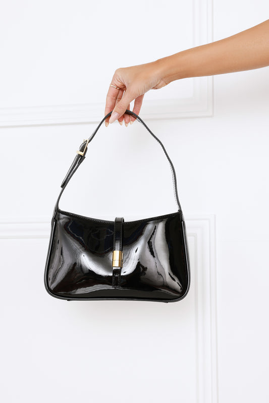 Clara Shoulder Bag Black Patent