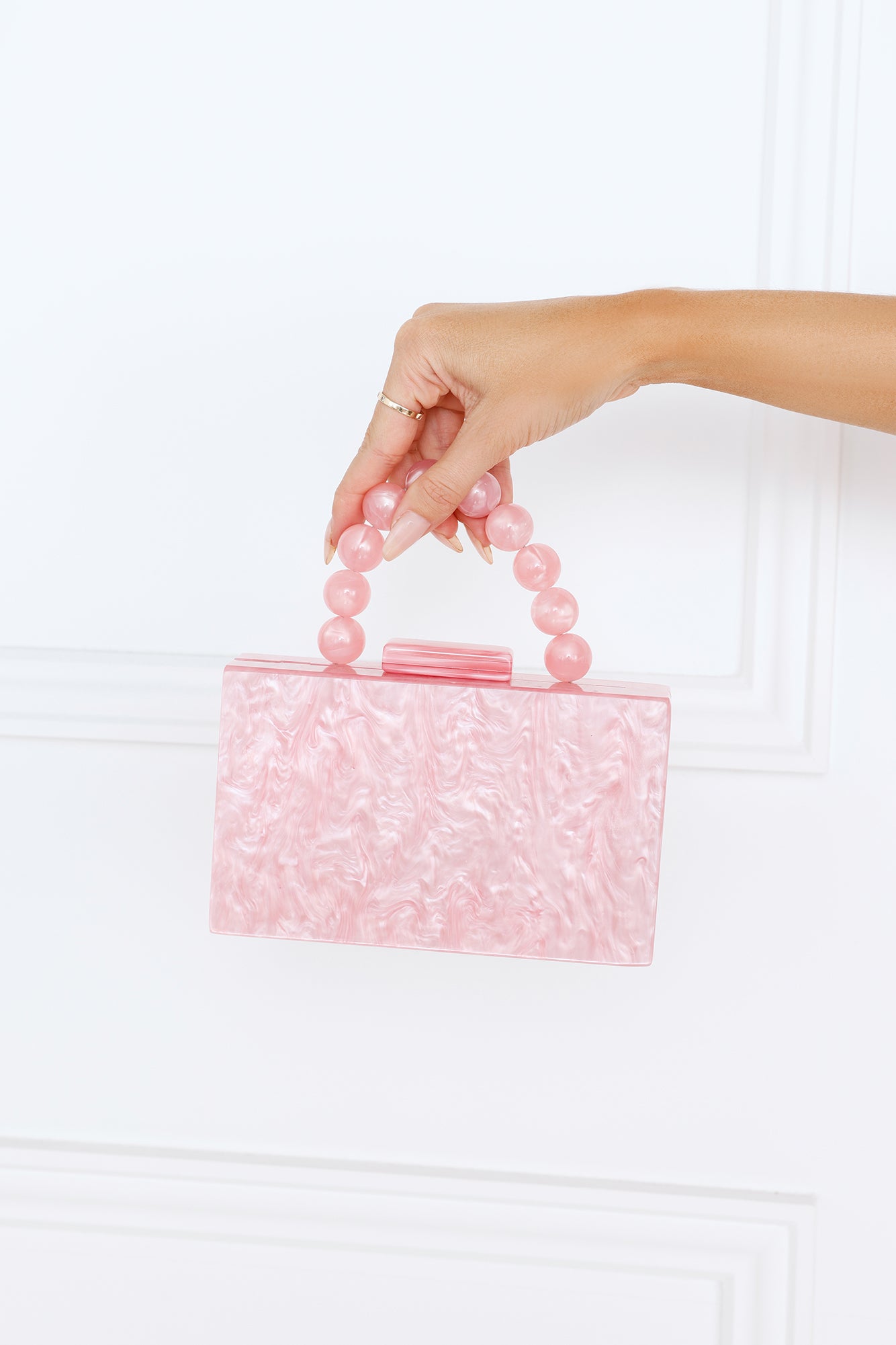 Pearlescent Clutch Pink