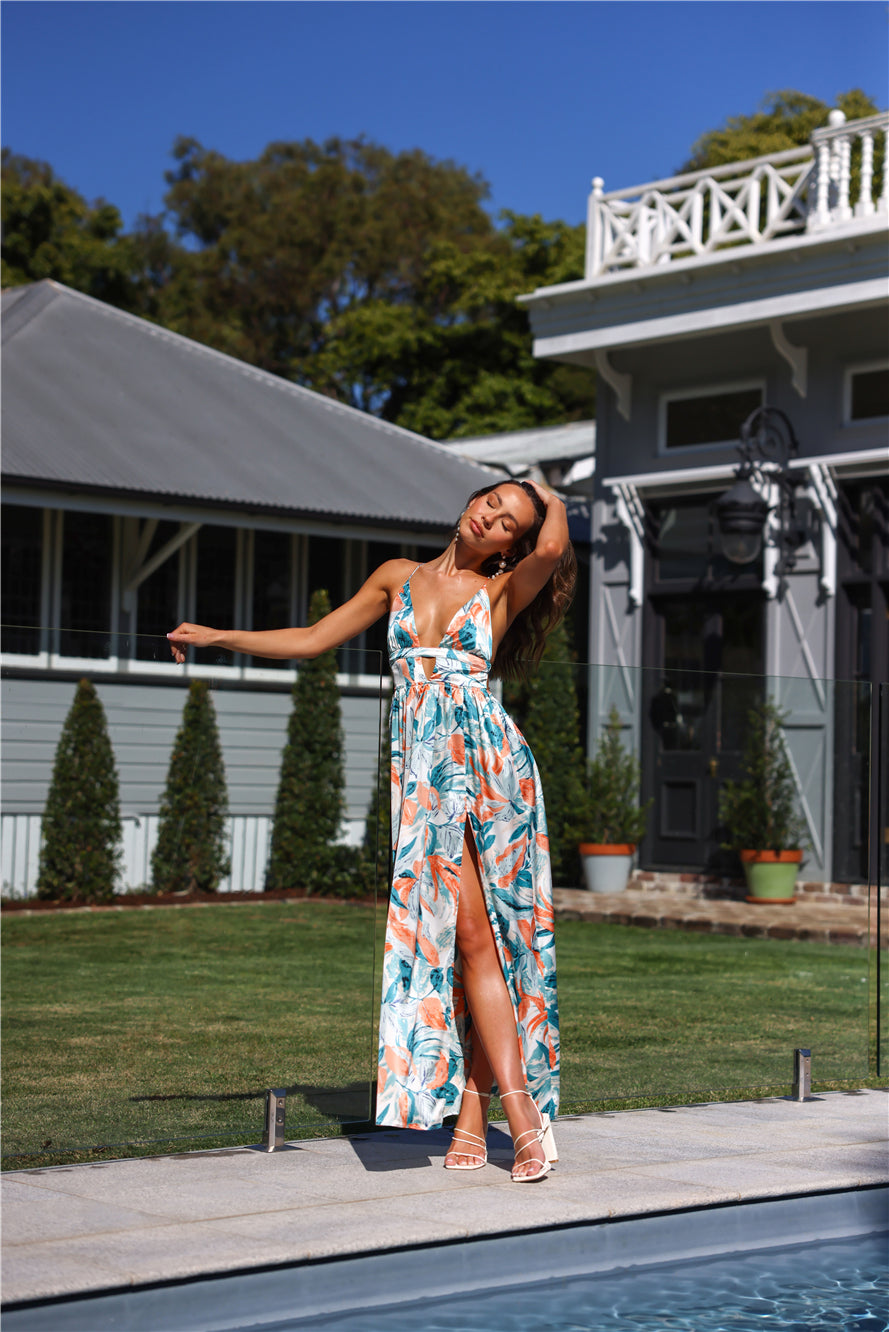 HELLO MOLLY Moment In Bloom Maxi Dress Green