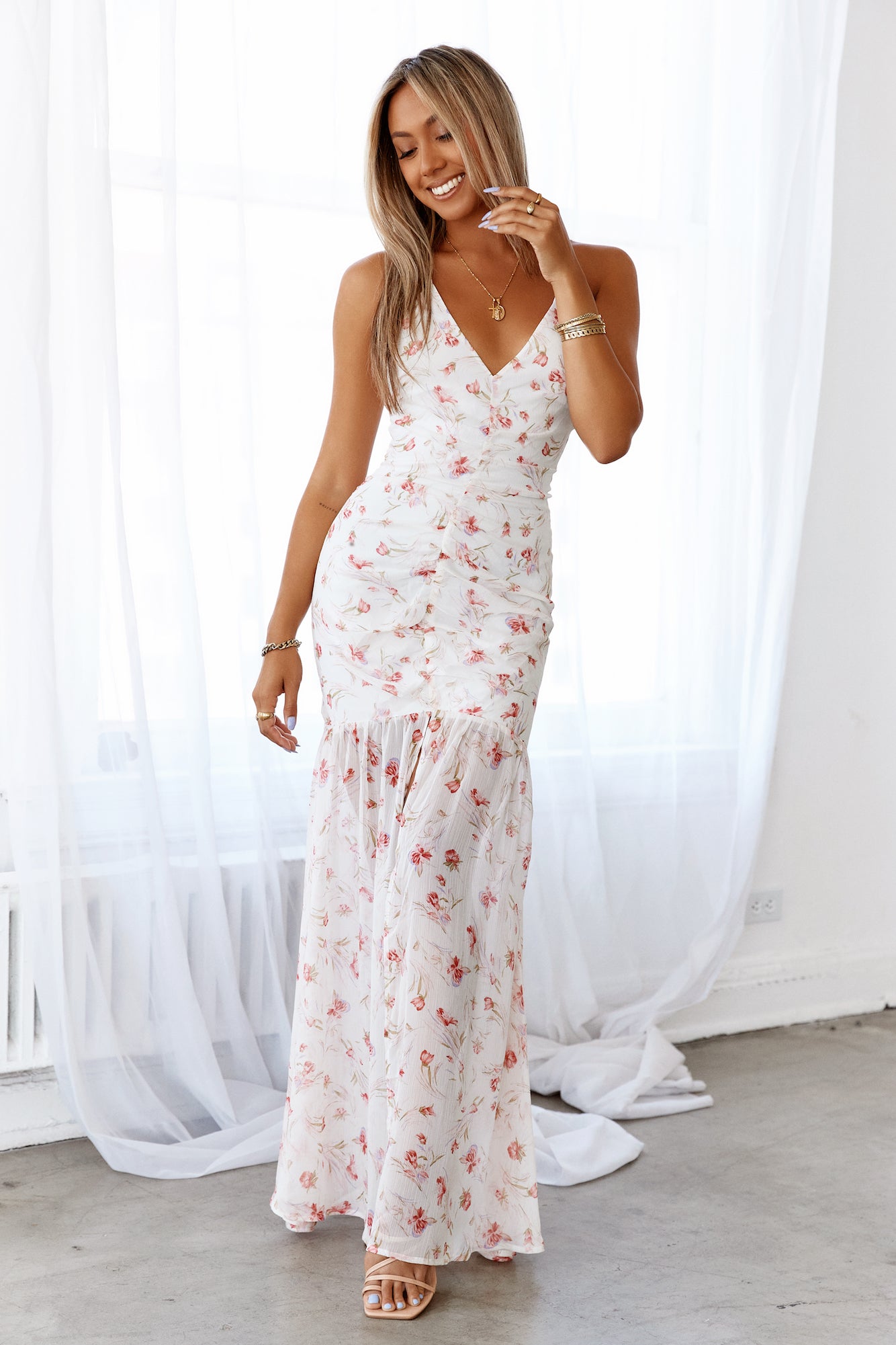 HELLO MOLLY Antalia Maxi Dress Pink