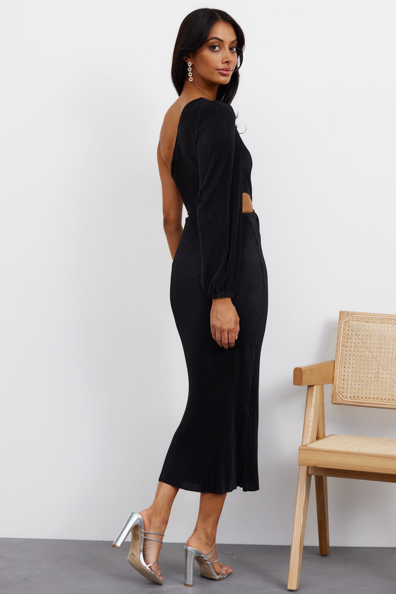 Honey Lover Midi Dress Black