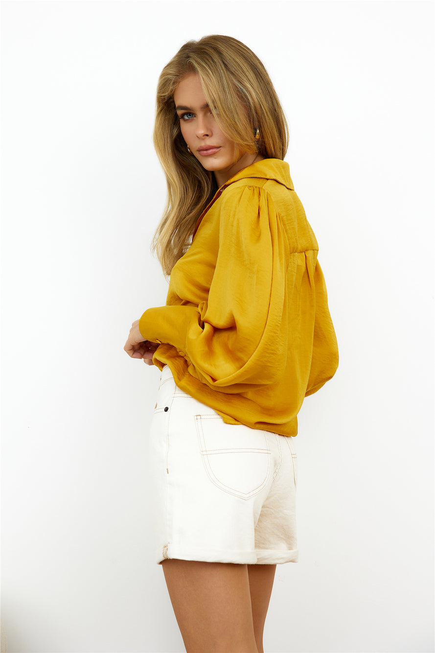 Miami Girl Shirt Mustard