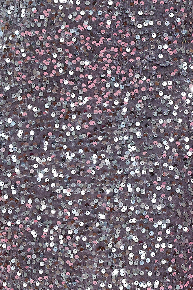 Sit With Us Sequin Midi Dress Silver