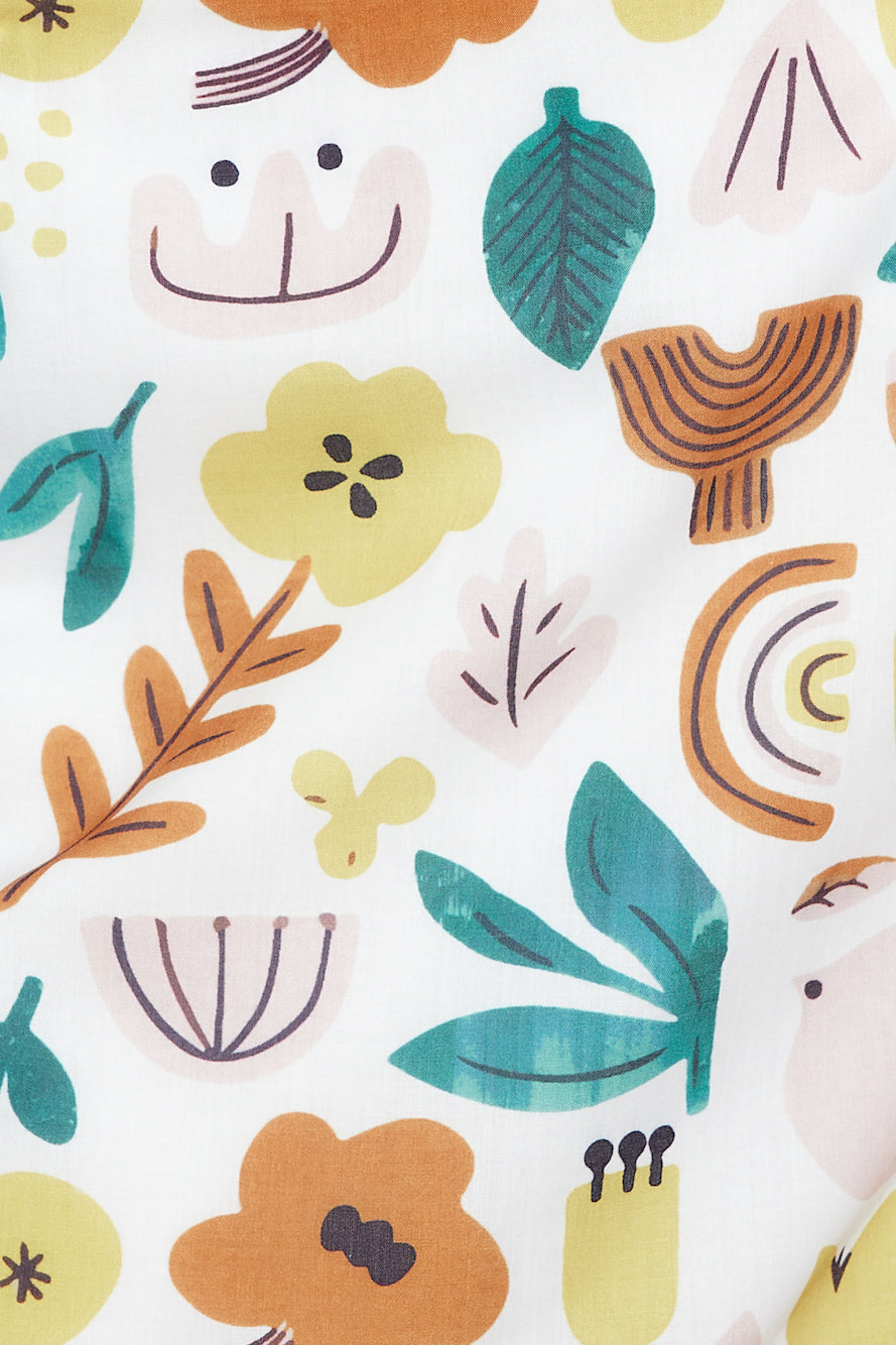 Smiley Mood Crop Top White
